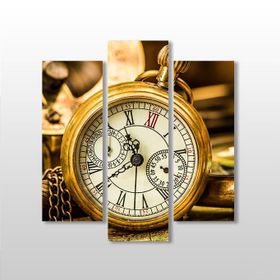 Technopa Saat Gold 75x80 cm Kanvas Tablo