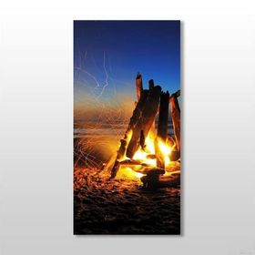Technopa Sahil ve Ateş 30x50 cm Kanvas Tablo