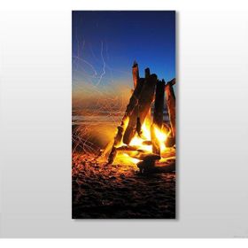 Technopa Sahil ve Ateş 70x105 cm Kanvas Tablo