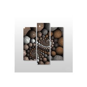 Technopa Sahilden Taşlar 97x100 cm Kanvas Tablo