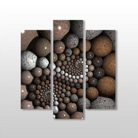 Technopa Sahilden Taşlar 97x100 cm Kanvas Tablo