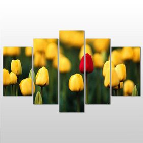 Technopa Sarı Laleler 208x120 cm Kanvas Tablo