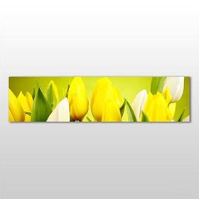 Technopa Sarı Laleler 240x80 cm Kanvas Tablo