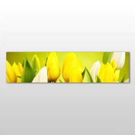 Technopa Sarı Laleler 240x80 cm Kanvas Tablo