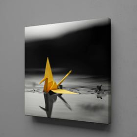 Technopa Sarı Siyah 60x60 cm Kanvas Tablo