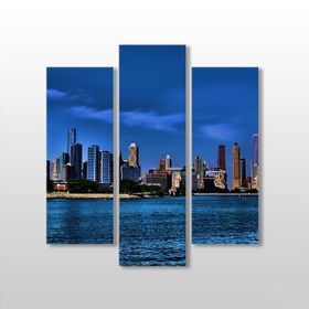 Technopa Şehir Manzara 84x90 cm Kanvas Tablo