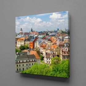 Technopa Şehir Manzarası 70x70 cm Kanvas Tablo