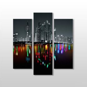 Technopa Şehir Manzarası ve Yansıma 102x110 cm Kanvas Tablo