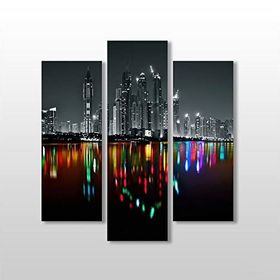 Technopa Şehir Manzarası ve Yansıma 120x130 cm Kanvas Tablo