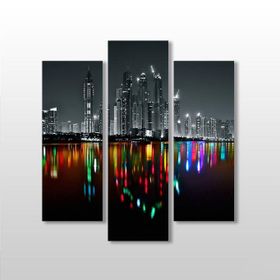 Technopa Şehir Manzarası ve Yansıma 129x140 cm Kanvas Tablo