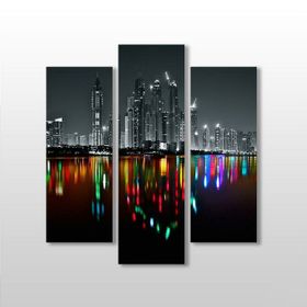 Technopa Şehir Manzarası ve Yansıma 129x140 cm Kanvas Tablo