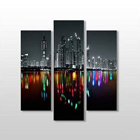 Technopa Şehir Manzarası ve Yansıma 97x100 cm Kanvas Tablo