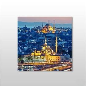 Technopa Sepya Süleymaniye Camii 100x100 cm Kanvas Tablo