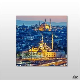 Technopa Sepya Süleymaniye Camii 150x150 cm Kanvas Tablo