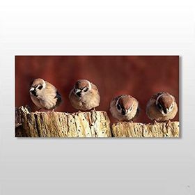 Technopa Serçeler 160x80 cm Kanvas Tablo
