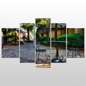 Technopa Sokaktaki Masa 172x100 cm Kanvas Tablo