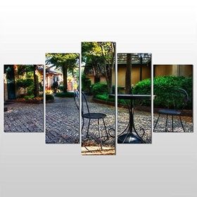 Technopa Sokaktaki Masa 225x130 cm Kanvas Tablo