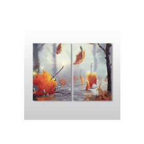 Technopa Sonbahar Yaprakları 80x70 cm Kanvas Tablo
