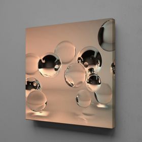 Technopa Su Damlaları 90x90 cm Kanvas Tablo