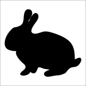 Technopa Tavşan 60 cm Folyo Duvar Stickerı