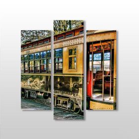 Technopa Tramvay 111x120 cm Kanvas Tablo