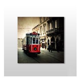 Technopa Tramvay Istanbul 100x100 cm Kanvas Tablo