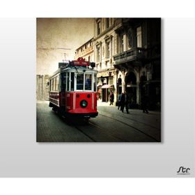 Technopa Tramvay Istanbul 160x160 cm Kanvas Tablo