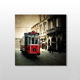 Technopa Tramvay Istanbul 25x25 cm Kanvas Tablo