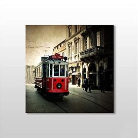 Technopa Tramvay Istanbul 50x50 cm Kanvas Tablo