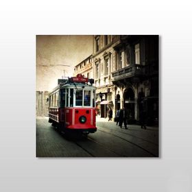 Technopa Tramvay Istanbul 90x90 cm Kanvas Tablo