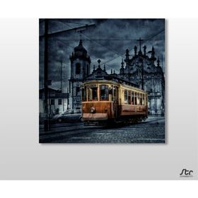 Technopa Tramvay Istanbul Gece 140x140 cm Kanvas Tablo
