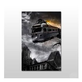 Technopa Tren Kazası 80x40 cm Kanvas Tablo