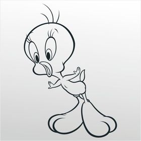Technopa Tweety 160 cm Folyo Duvar Stickerı