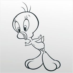 Technopa Tweety 50 cm Folyo Duvar Stickerı
