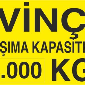 Technopa Vinç Kapasite 3 Ton Uyarı Levhası