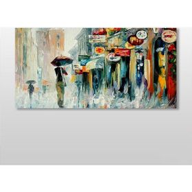 Technopa Yağmur Yağlı Tablo 120x60 cm Kanvas Tablo