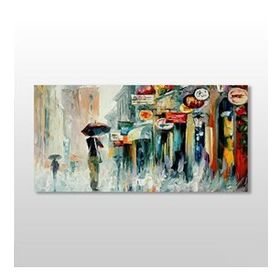 Technopa Yağmur Yağlı Tablo 140x70 cm Kanvas Tablo