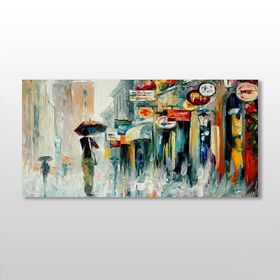 Technopa Yağmur Yağlı Tablo 200x100 cm Kanvas Tablo
