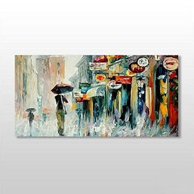 Technopa Yağmur Yağlı Tablo 200x100 cm Kanvas Tablo