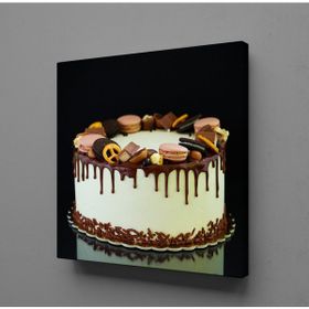 Technopa Yaş Pasta 80x80 cm Kare Kanvas Tablo