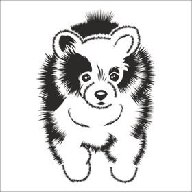 Technopa Yavru Köpek 50 cm Folyo Duvar Stickerı