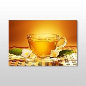 Technopa Yeşil Çay 90x60 cm Kanvas Tablo