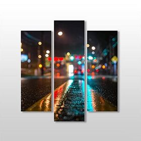 Technopa Yol Yansıma 75x80 cm Kanvas Tablo