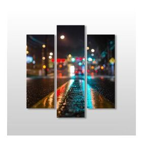 Technopa Yol Yansıma 84x90 cm Kanvas Tablo