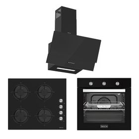 Tecna F 8156 - O 8401 - D 8801 Siyah 3'lü Ankastre Set