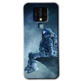 Tecno Camon 16 Astronot Yalnızlığı Baskılı Uyumlu Silikon Kılıf