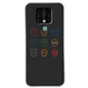 Tecno Camon 16 Avengers Minimalism Baskılı Uyumlu Silikon Kılıf
