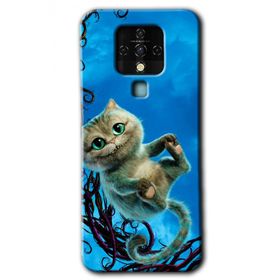 Tecno Camon 16 Çılgın Kedi Baskılı Uyumlu Silikon Kılıf