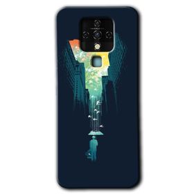 Tecno Camon 16 City Bird Sky Baskılı Uyumlu Silikon Kılıf