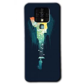 Tecno Camon 16 City Bird Sky Baskılı Uyumlu Silikon Kılıf